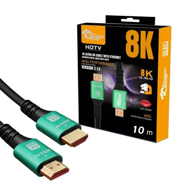 COUGAR-EGY HDMI 2.1 Cable, 10M, 8K@60Hz, 48Gbps High-Speed, Braided Cord, Dynamic HDR, eARC