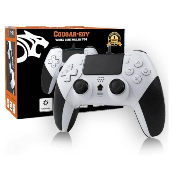 Cougar t29 Dualshock Wired Controller Vibration For PS4 / PS5 / PC - White