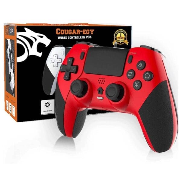 Cougar t29 Dualshock Wired Controller Vibration For PS4 / PS5 / PC - Red