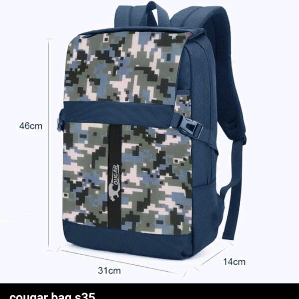 Cougar new fashion smart backpack for travel business conference high quality - black - BLUE