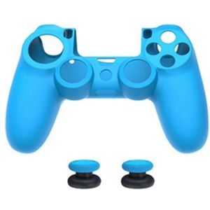 Dobe Silicone Cover Case For PS4 DualShock Controller & Analogs - 2in 1 -0425 ( multi-color) - blue